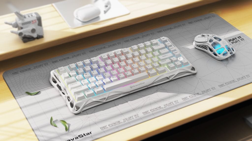 Bàn phím Gaming Mercury Gravastar K1 Lite - Snow White
