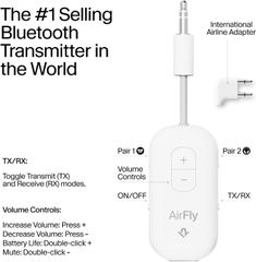 Thiết bị phát Bluetooth cho tai nghe Twelve South AirFly Pro 2 (Deluxe)