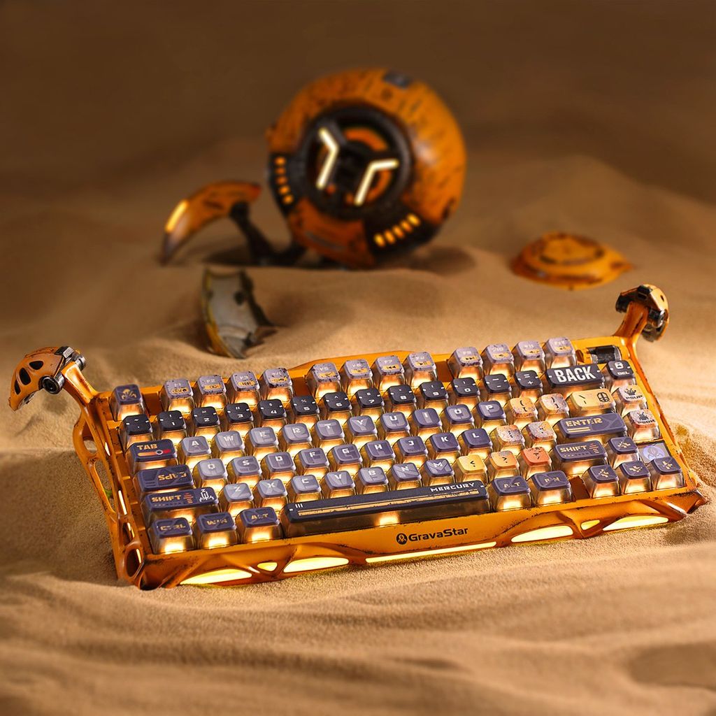 Bàn phím Gaming Gravastar Mercury K1 Pro - Battle Worn Yellow