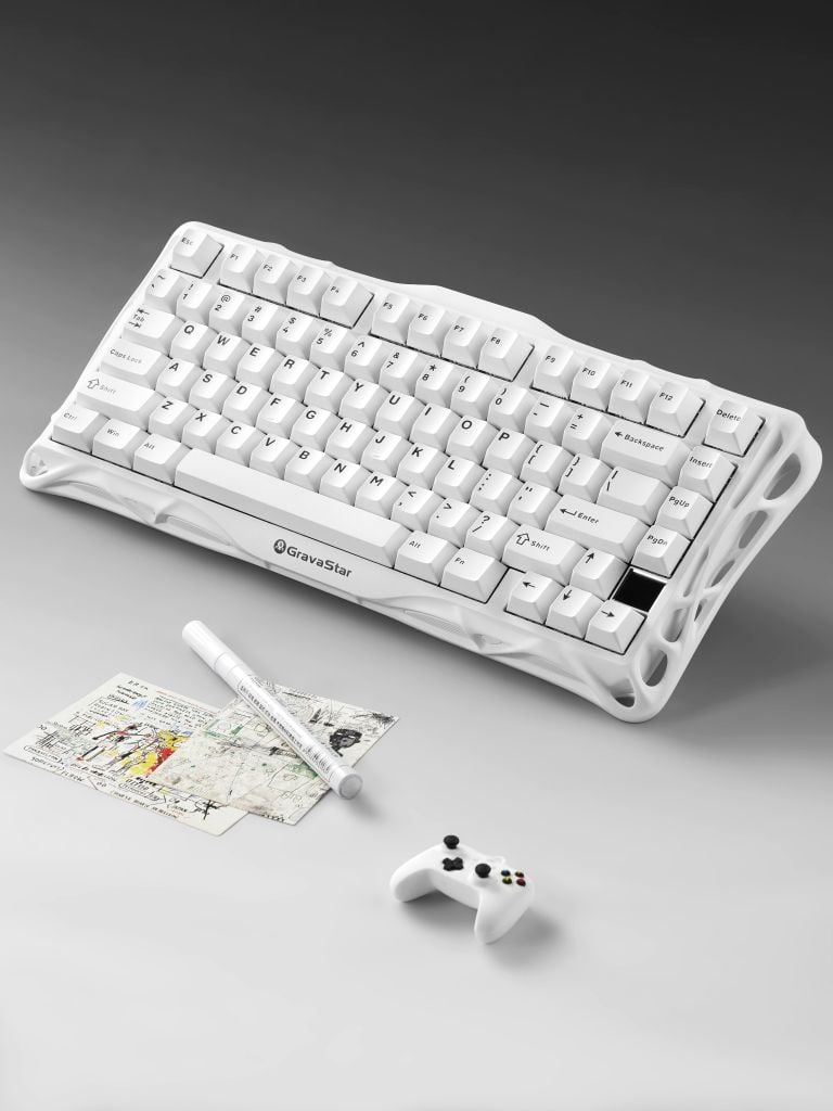 Bàn phím Gaming Mercury Gravastar K1 Lite - Snow White
