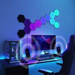 Đèn thông minh Nanoleaf Ultra Black Shapes Lục Giác 3 ô đèn (bộ mở rộng)