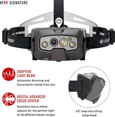 Đèn pin đội đầu Ledlenser HF8R Signature Black