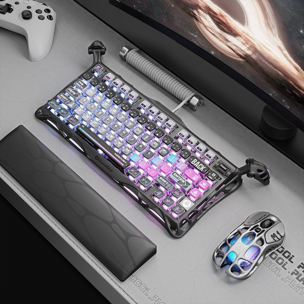 Bàn phím Gaming Gravastar Mercury K1 Pro - Galaxy Black