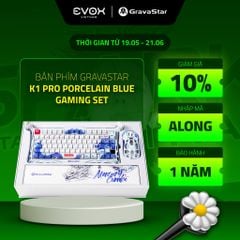 Combo bàn phím và chuột không dây Gravastar Mercury K1 Pro Limited Edition - Porcelain Blue Gaming Set