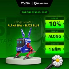 Củ sạc nhanh GravaStar Alpha65 (GAN 65W) Blaze Blue