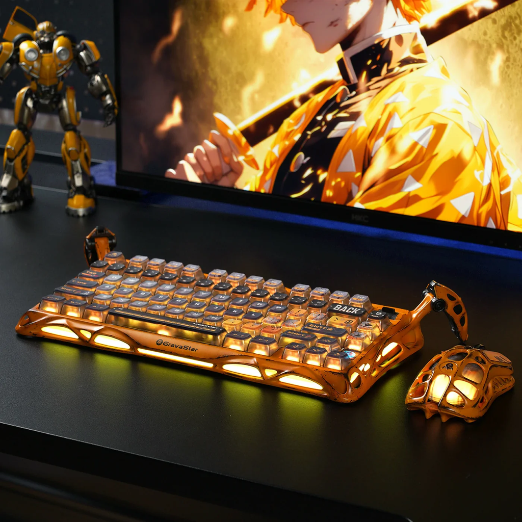 Bàn phím Gaming Gravastar Mercury K1 Pro - Battle Worn Yellow