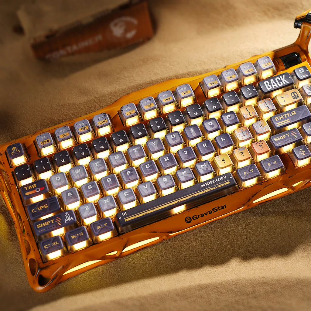 Bàn phím Gaming Gravastar Mercury K1 Pro - Battle Worn Yellow