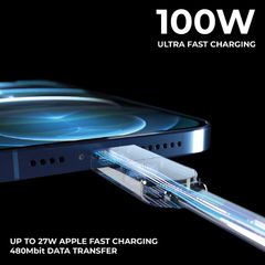 Cáp sạc đa năng 6 trong 1 Rolling Square inCharge XL 2m/ 100W