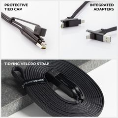 Cáp sạc đa năng 6 trong 1 Rolling Square inCharge XL 2m/ 100W