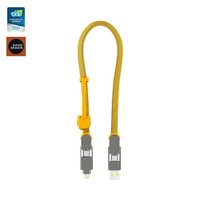 Cáp sạc đa năng 6 trong 1 Rolling Square inCharge XL 0.3m/ 100W