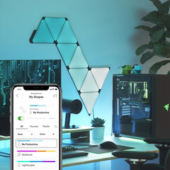 Đèn thông minh Nanoleaf Ultra Black Shapes Tam Giác Mini 10 ô đèn (bộ khởi động)