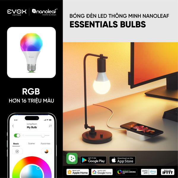 Bóng đèn thông minh Nanoleaf Essentials Bulbs