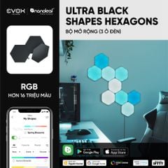 Đèn thông minh Nanoleaf Ultra Black Shapes Lục Giác 3 ô đèn (bộ mở rộng)