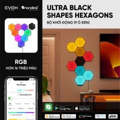 Đèn thông minh Nanoleaf Ultra Black Shapes Lục Giác 9 ô đèn (bộ khởi động)