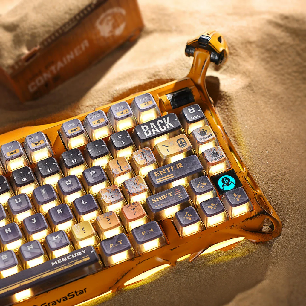 Bàn phím Gaming Gravastar Mercury K1 Pro - Battle Worn Yellow