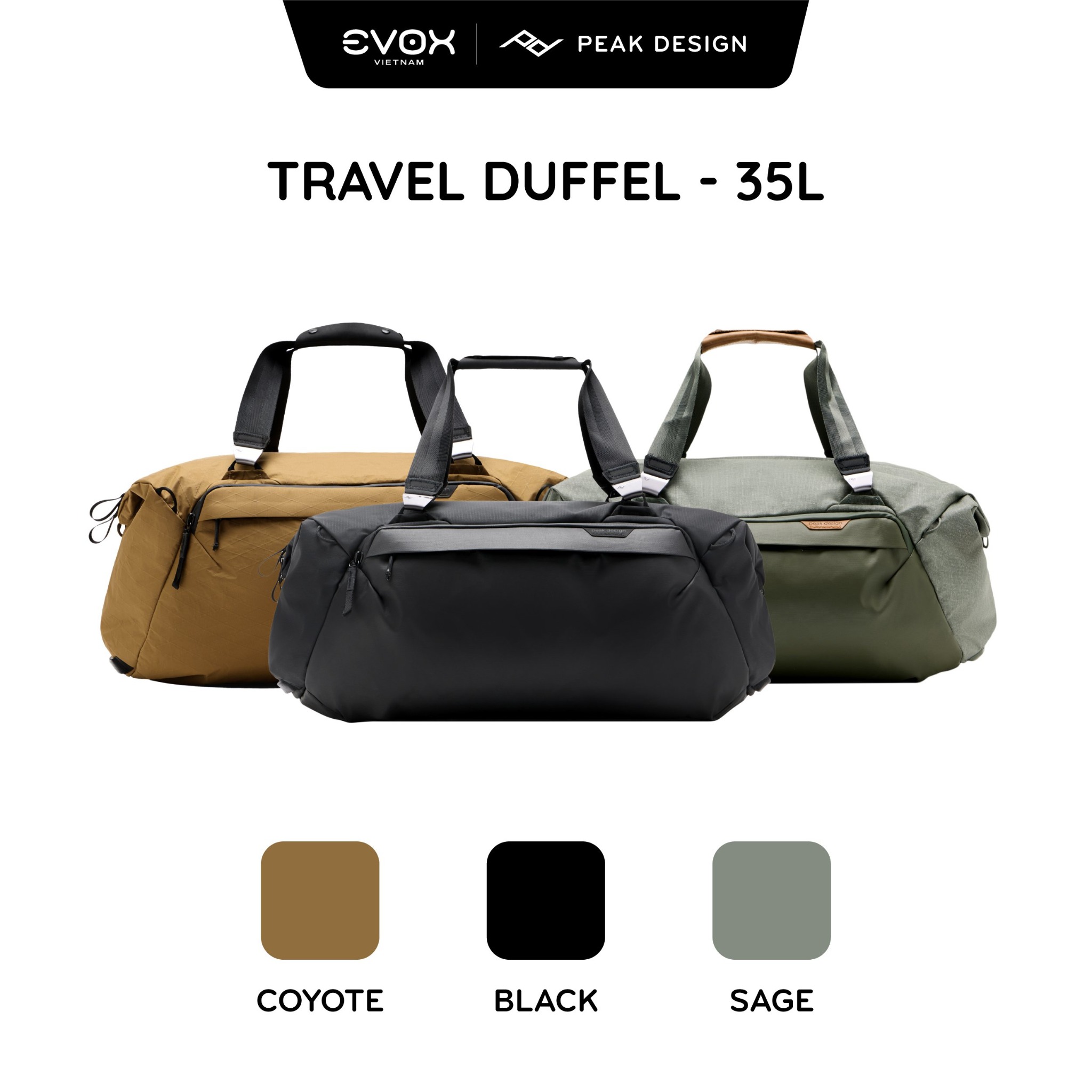 Túi Peak Design Travel Duffel 35L V2 chính hãng giá tốt - EVOXVN