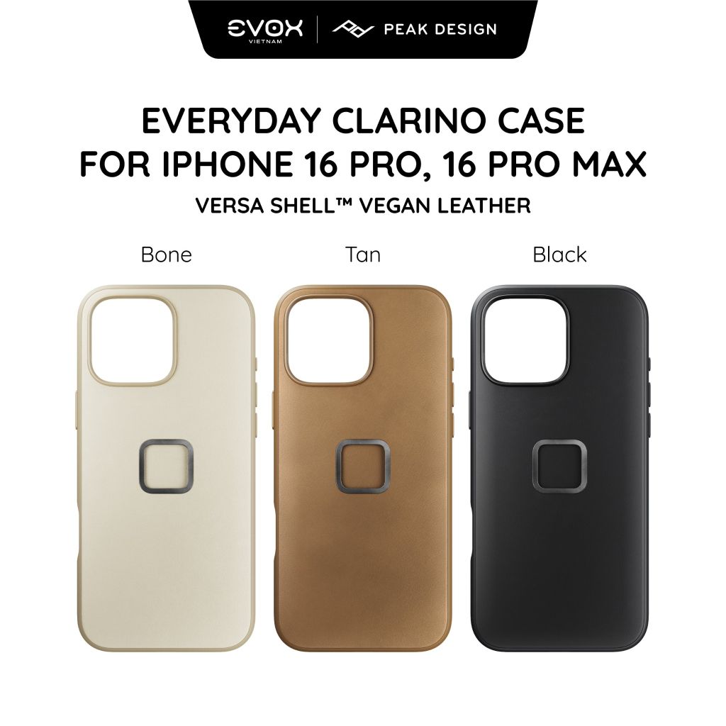 Ốp lưng Peak Design Everyday Clarino Case cho iPhone 16 Pro/Pro Max