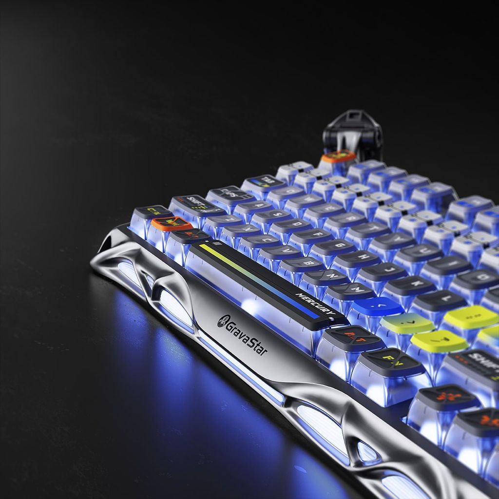Bàn phím Gaming Gravastar Mercury K1 Pro - Interstellar Silver