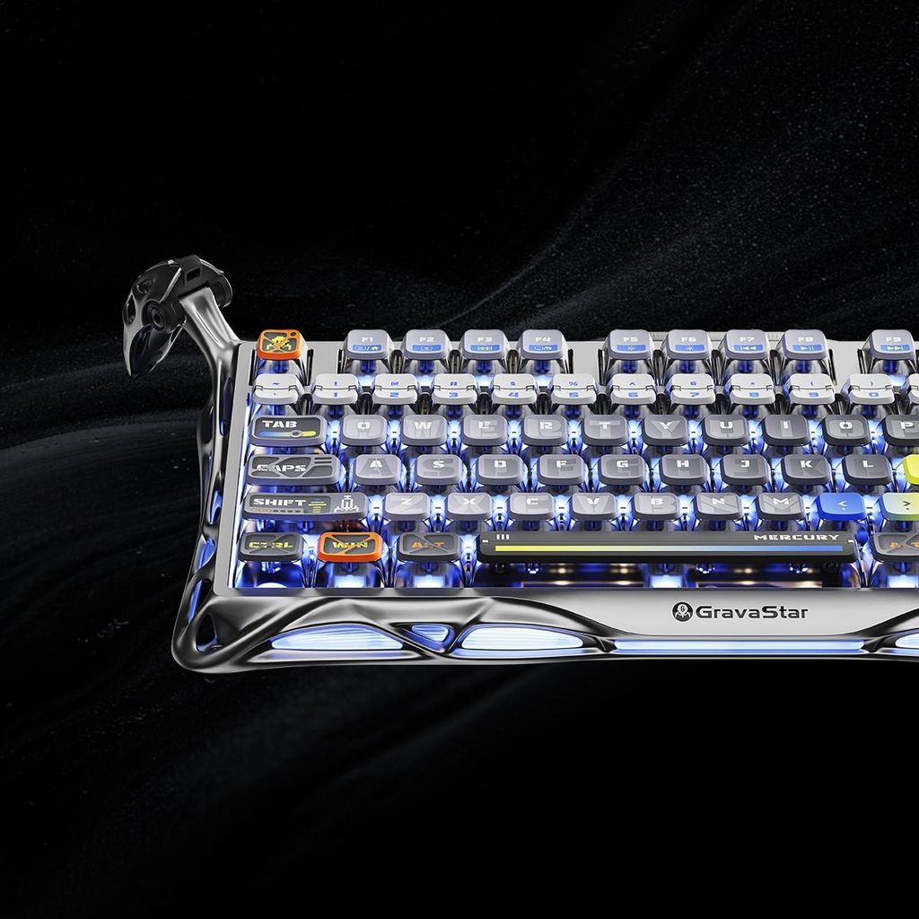 Bàn phím Gaming Gravastar Mercury K1 Pro - Interstellar Silver
