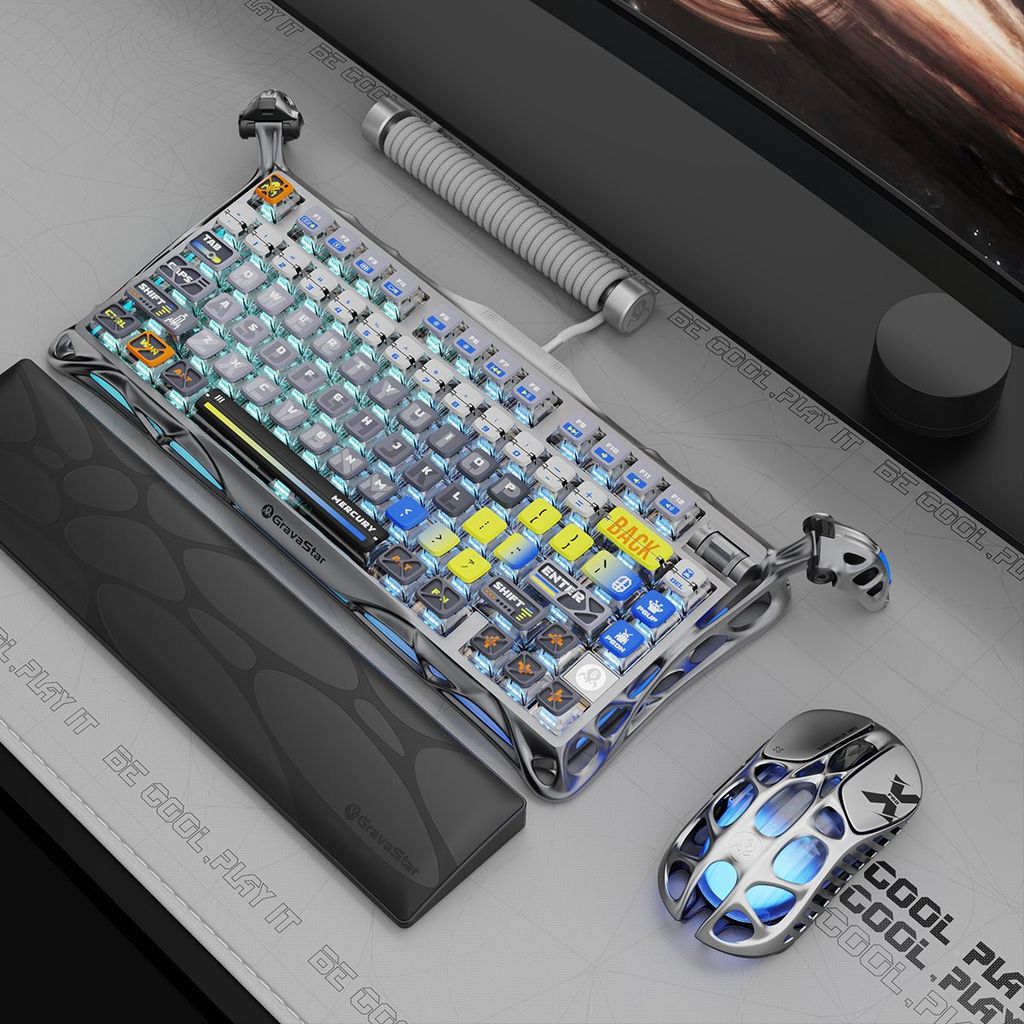 Bàn phím Gaming Gravastar Mercury K1 Pro - Interstellar Silver