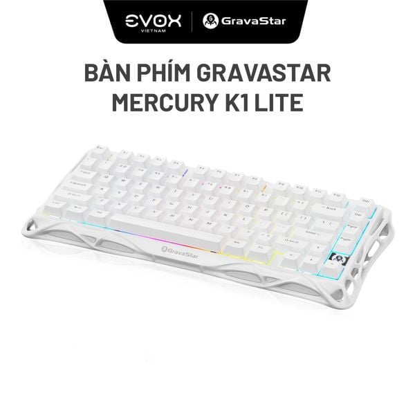 Bàn phím Gaming Mercury Gravastar K1 Lite - Snow White
