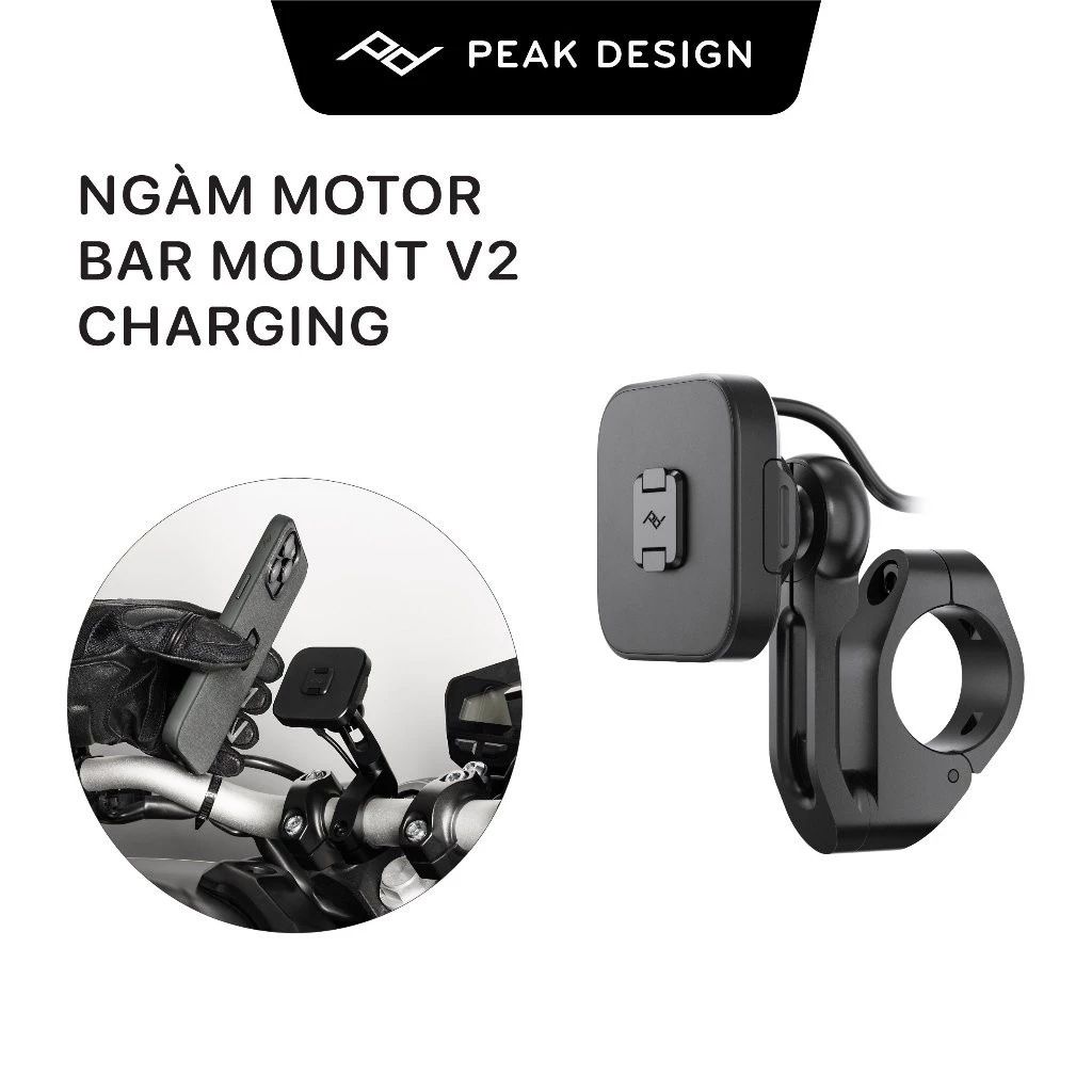Ngàm Peak Design Motor Mount - Bar Mount V2