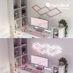 Phụ kiện Skins dành cho bộ đèn lắp ghép thông minh Nanoleaf Lines Hexagons - Đen / Hồng