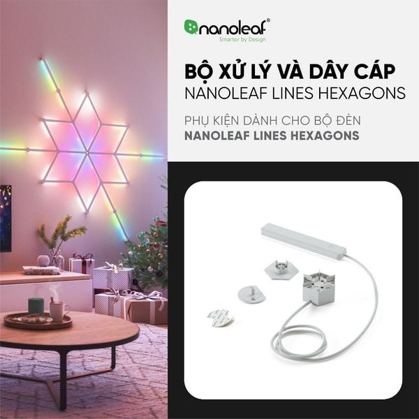 Bộ xử lý và dây cáp dành cho bộ đèn lắp ghép thông minh Nanoleaf Lines
