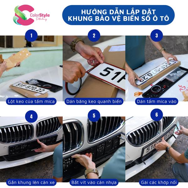  Khung Bảo Vệ Biển Số Ô Tô Bằng Nhựa PP Cao Cấp Đủ Các Dòng Xe 