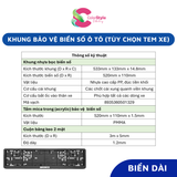  Khung Bảo Vệ Biển Số Ô Tô Bằng Nhựa PP Cao Cấp Đủ Các Dòng Xe 