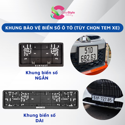 Khung Bảo Vệ Biển Số Ô Tô Bằng Nhựa PP Cao Cấp Đủ Các Dòng Xe 