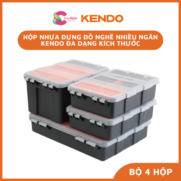  Hộp nhựa đựng đồ nghề nhiều ngăn Kendo đa dạng kích thước 