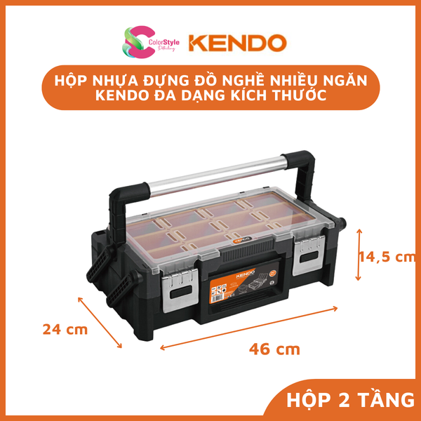  Hộp nhựa đựng đồ nghề nhiều ngăn Kendo đa dạng kích thước 