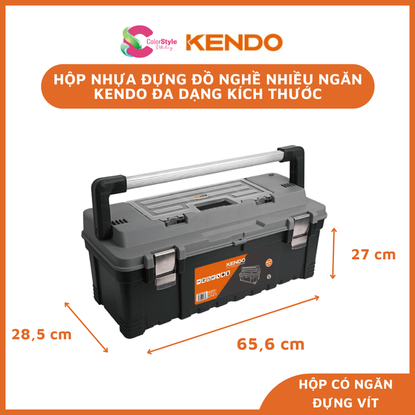  Hộp nhựa đựng đồ nghề nhiều ngăn Kendo đa dạng kích thước 