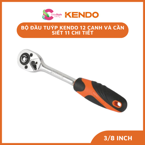  Bộ đầu tuýp Kendo 12 cạnh và cần siết 11 chi tiết 