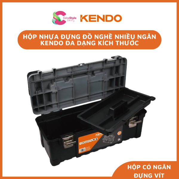  Hộp nhựa đựng đồ nghề nhiều ngăn Kendo đa dạng kích thước 