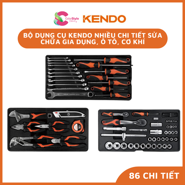  Bộ dụng cụ Kendo nhiều chi tiết sửa chữa gia dụng, ô tô, cơ khí 