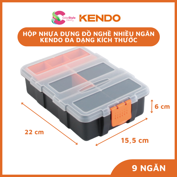  Hộp nhựa đựng đồ nghề nhiều ngăn Kendo đa dạng kích thước 