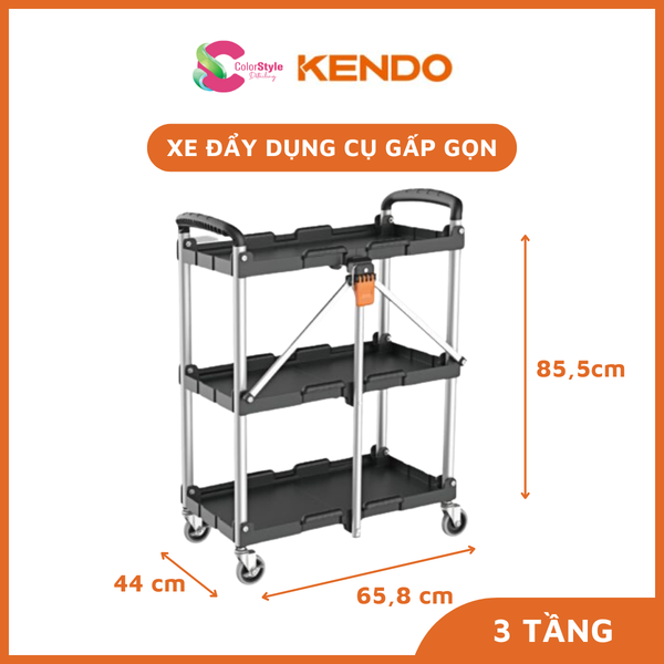  Xe đẩy dụng cụ gấp gọn Kendo nhiều kích thước tải trọng đến 150kg 