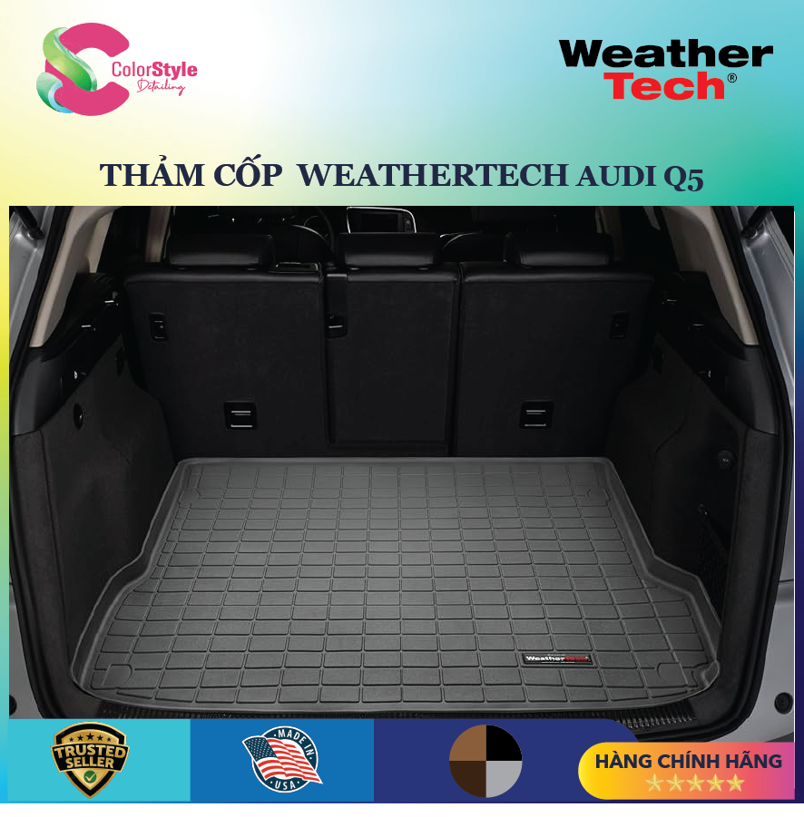 Thảm cốp WeatherTech Audi Q5 COLORSTYLE DETAILING