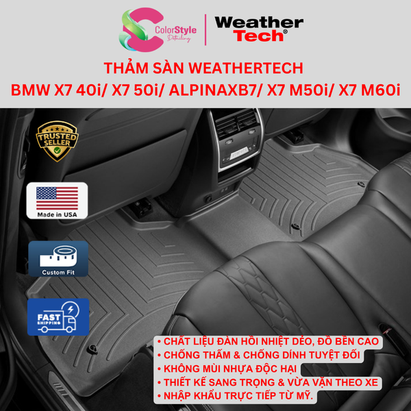  Thảm sàn WeatherTech BMW X7 40i/ X7 50i/ ALPINAXB7/ X7 M50i/ X7 M60i 