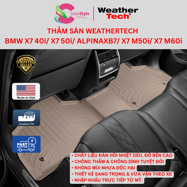  Thảm sàn WeatherTech BMW X7 40i/ X7 50i/ ALPINAXB7/ X7 M50i/ X7 M60i 