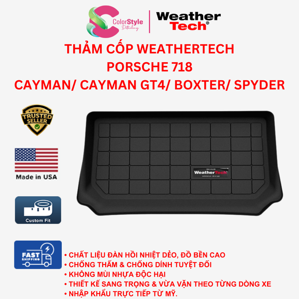  Thảm cốp WeatherTech Porsche 718 Cayman/ Cayman GT4/ Boxter/ Spyder 