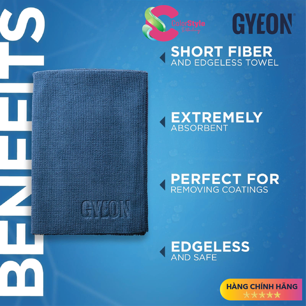  Khăn microfibre cao cấp lau xe đa năng không viền GYEON Q²M SoftWipe E 