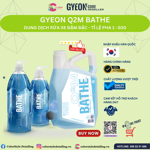  GYEON Q2M Bathe, Dung Dịch Rửa Xe Đậm Đặc Tỉ Lệ Pha 1:500 