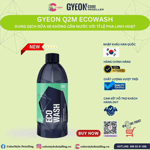  Dung Dịch Rửa Xe Khô GYEON Q²M ECOWash 500ml 