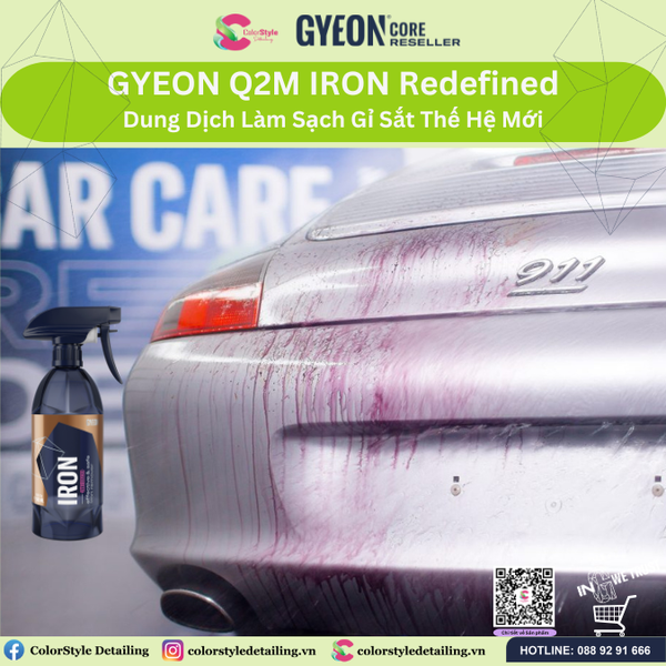  GYEON Q2M Iron Redefined, Dung Dịch Làm Sạch Gỉ Sắt Thế Hệ Mới 