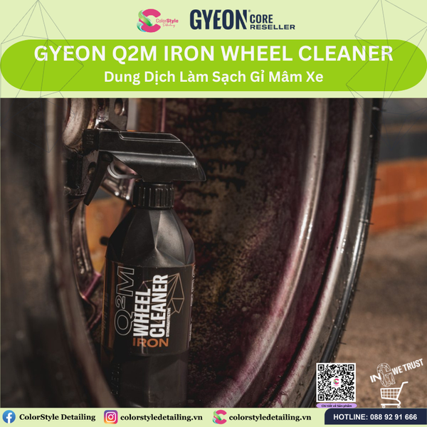  GYEON Q2M Iron WheelCleaner, Dung Dịch Làm Sạch Gỉ Mâm Xe 