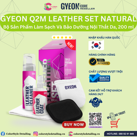  GYEON Q2M LeatherSet Bộ Làm Sạch Bảo Dưỡng Nội Thất Da 200 ml 