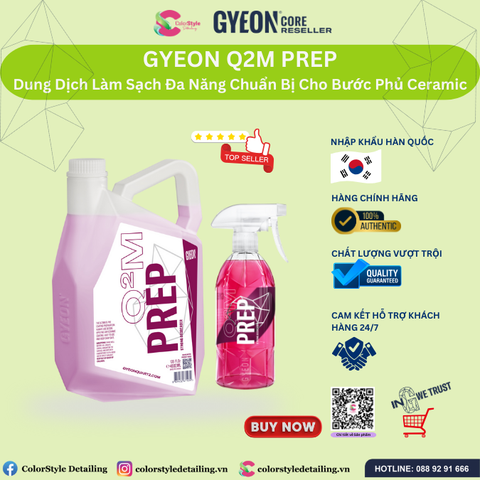  GYEON Q2M Prep Xịt Làm Sạch Đa Năng Chuẩn Bị Cho Bước Phủ Ceramic 